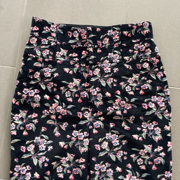 REBECCA TAYLOR TILDA  black floral velvet pants - Picture 6 of 17